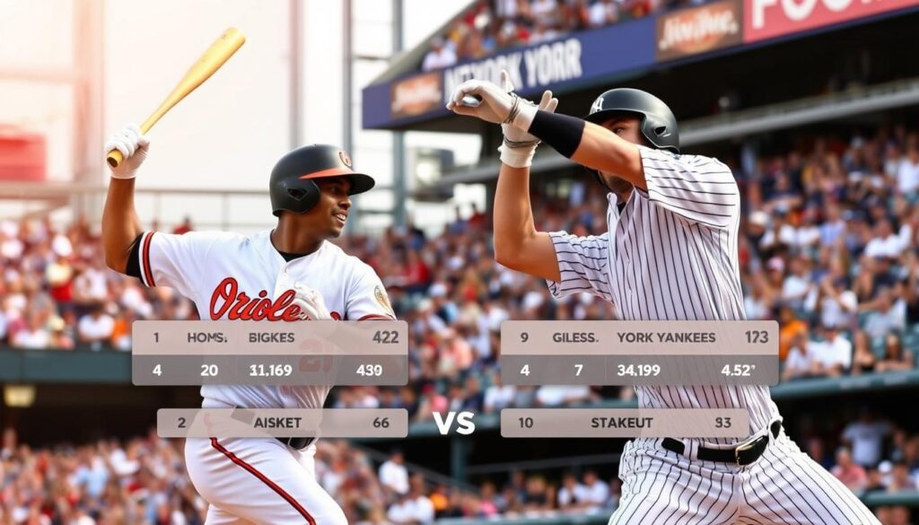 baltimore orioles vs yankees match player stats