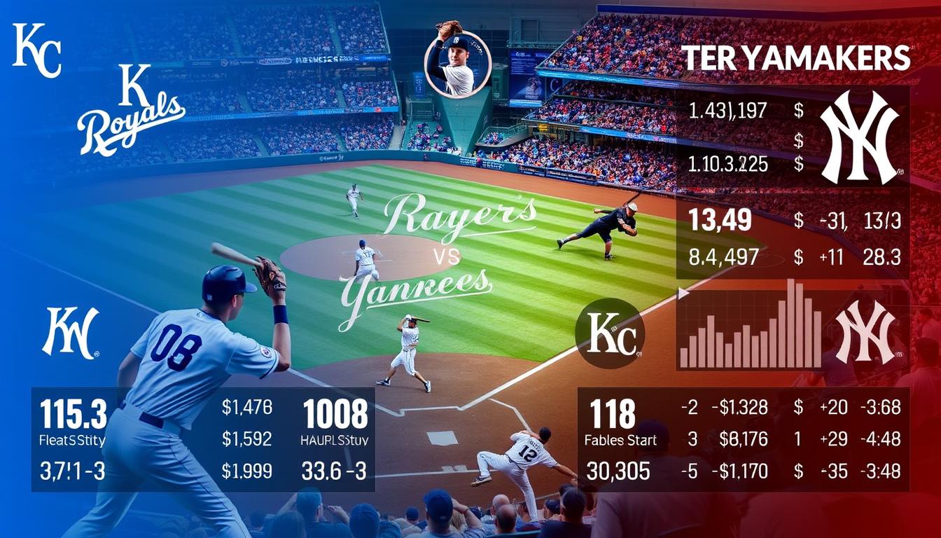 kansas city royals vs yankees match player stats